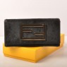 Fendi Black Horsehair Leather Long Wallet