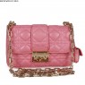 Miss Dior Shoulder Bag Pink Lambskin Leather (Golden Hardware) 68878