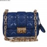 Miss Dior Shoulder Bag Blue Lambskin Leather (Golden Hardware) 68878