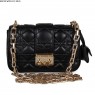 Miss Dior Shoulder Bag Black Lambskin Leather (Golden Hardware) 68878