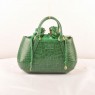 Fendi B Fab Green Crocodile Veins Leather Medium Top-handle Bag