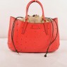 Fendi B Fab Red Ferrari Leather Perforated Bag Large Top-handle Bag