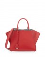 Fendi Trois-Jour Mini Shopping Tote Bag Red/Turquoise