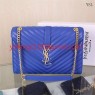 YSL Saint Laurent Classic Large Monogram Bag Blue 31cm