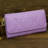 Christian Dior Patent Leather Cannage Continental Wallet 0016 Lavender