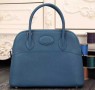 Hermes Bolide 31cm Togo Leather Blue Bag